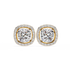 Zara Cushion Solitaire Lab Grown Diamond Studs
