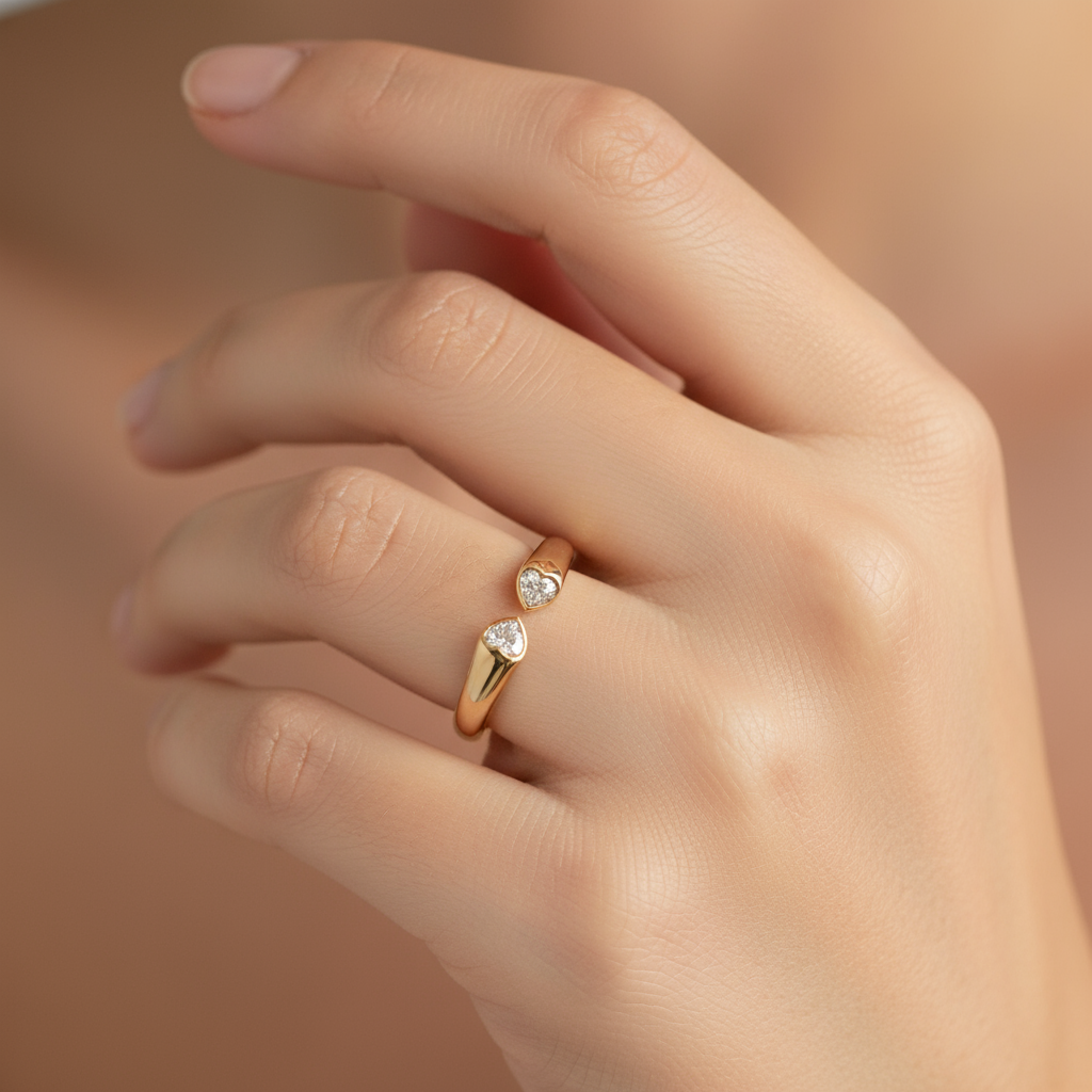 Double Heart Ring