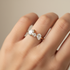 Pear Reverse Pear Solitaire Ring