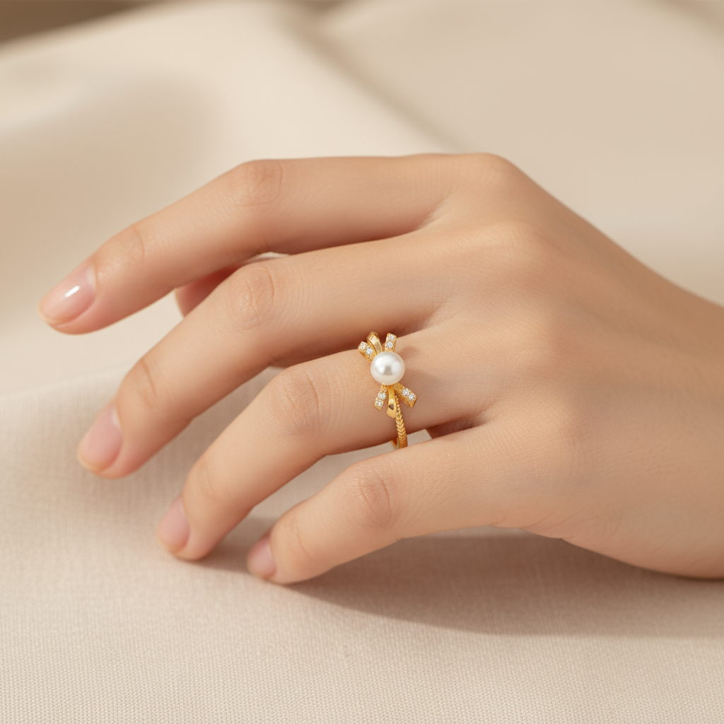 Pearl Bow Ring