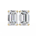 Emerald Solitaire Lab Grown Diamond Studs