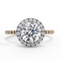 Mysha Round Solitaire Halo Ring Lab Grown Diamond