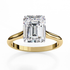 Mahira Emerald Solitaire Ring Lab Grown Diamond