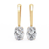 Oval Solitaire Lab Grown Diamond Hoop