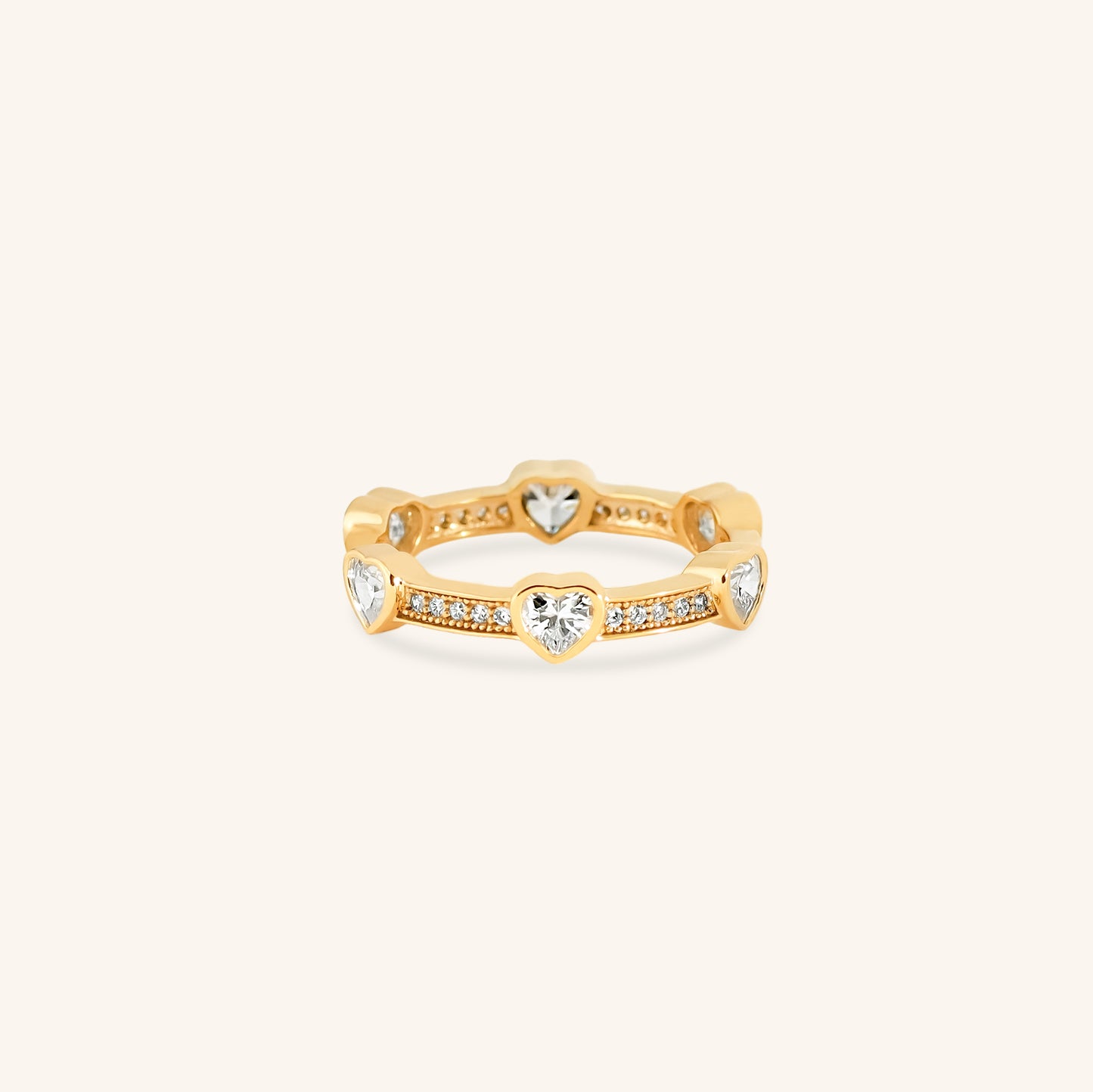 Heart And Round Dia Eternity Ring