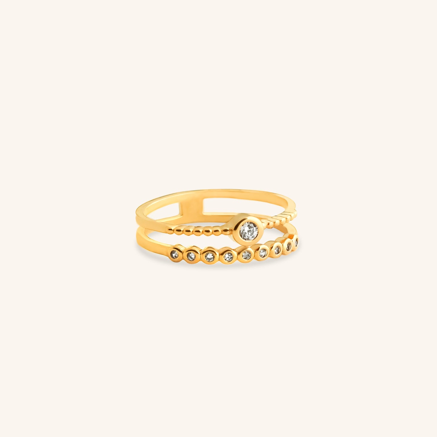 Diamond Round Bezel Ring
