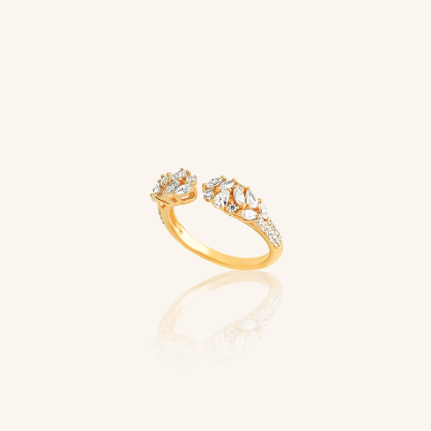 Pear Small Dia Culuster Ring