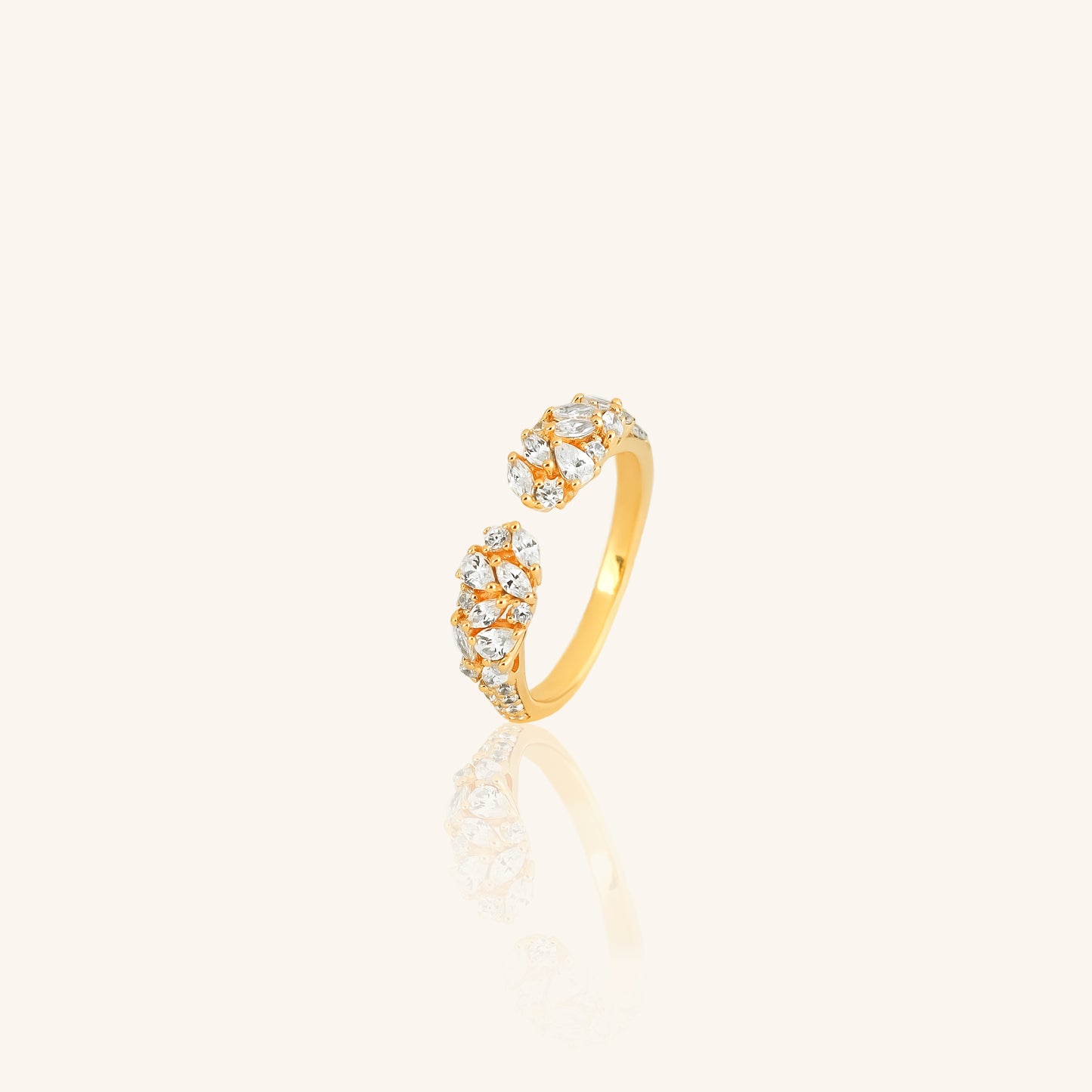 Pear Small Dia Culuster Ring