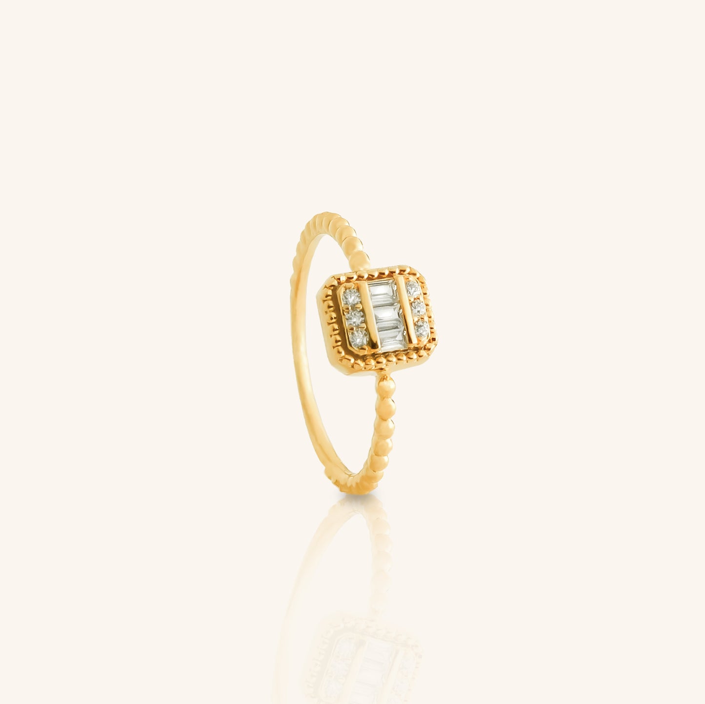 Baguette Ball Ring