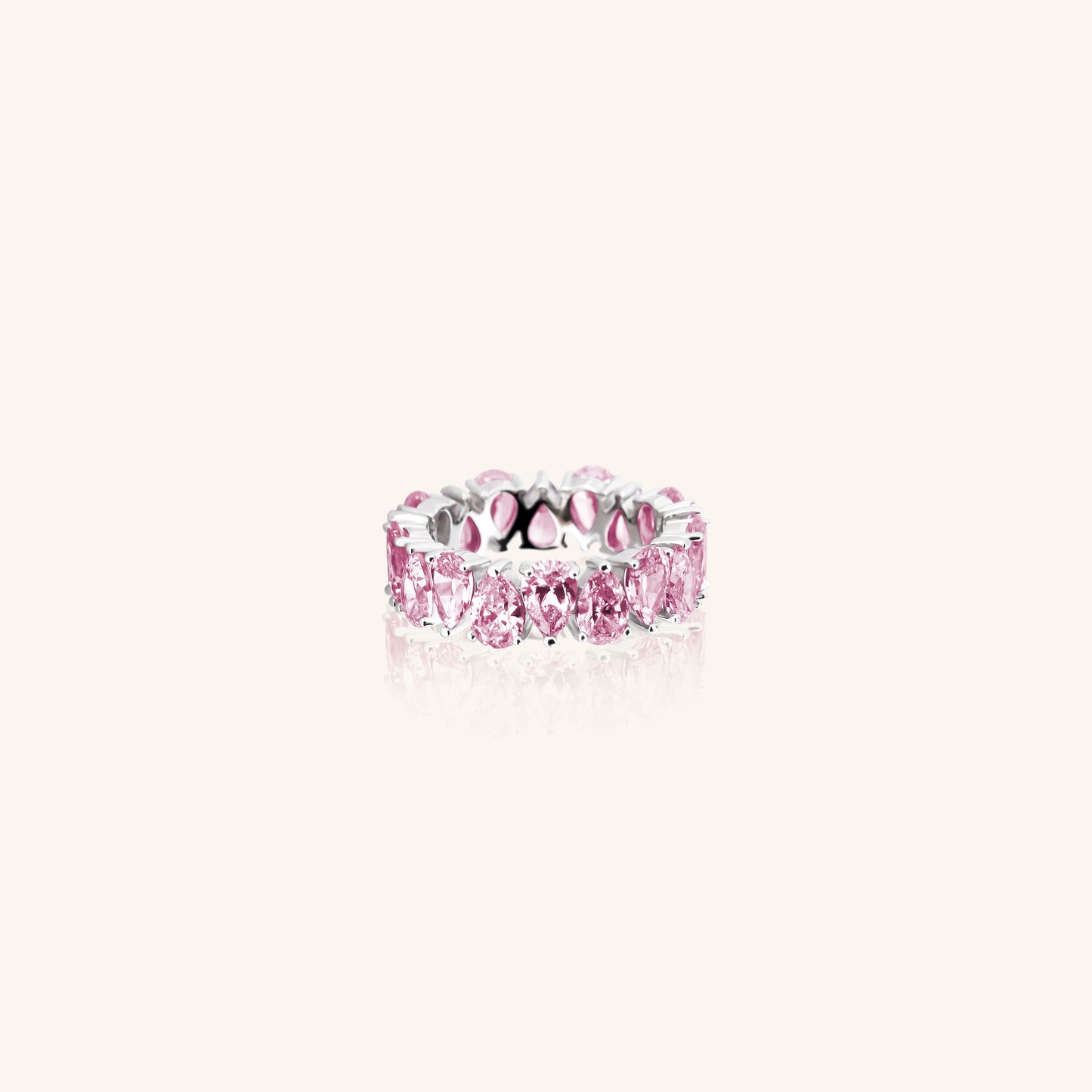 Pear Pink Dia Eternity Band