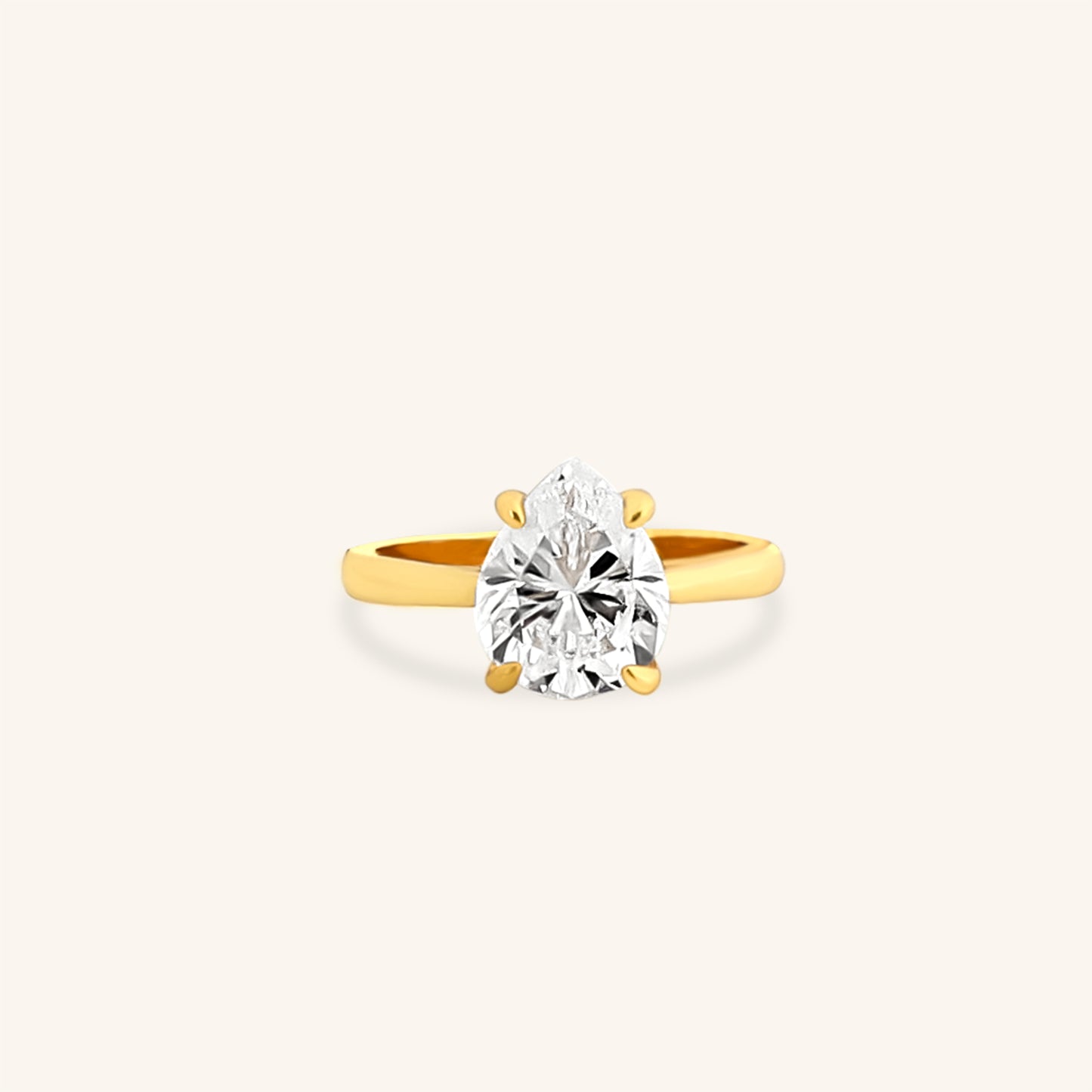 Pear Solitaire Ring Swaroski