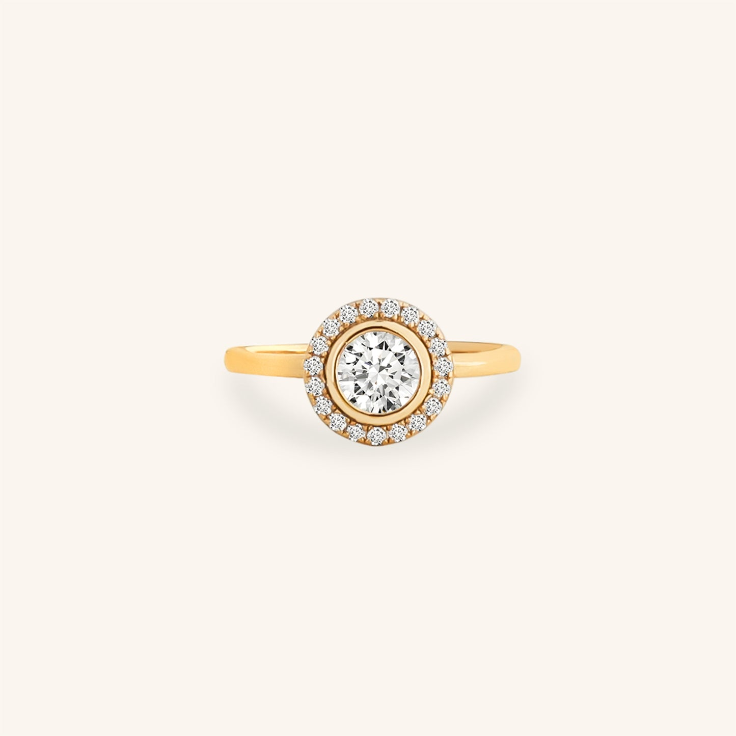 Round Solitaire Boundary Ring
