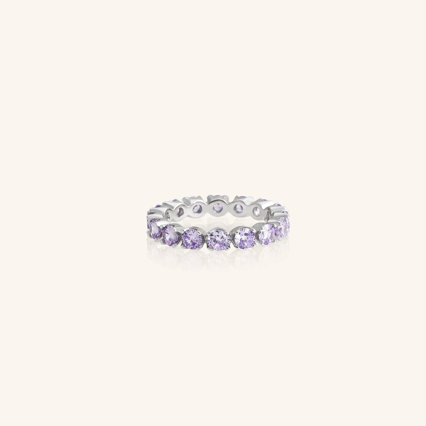Lavender Round Dia Eternity Band