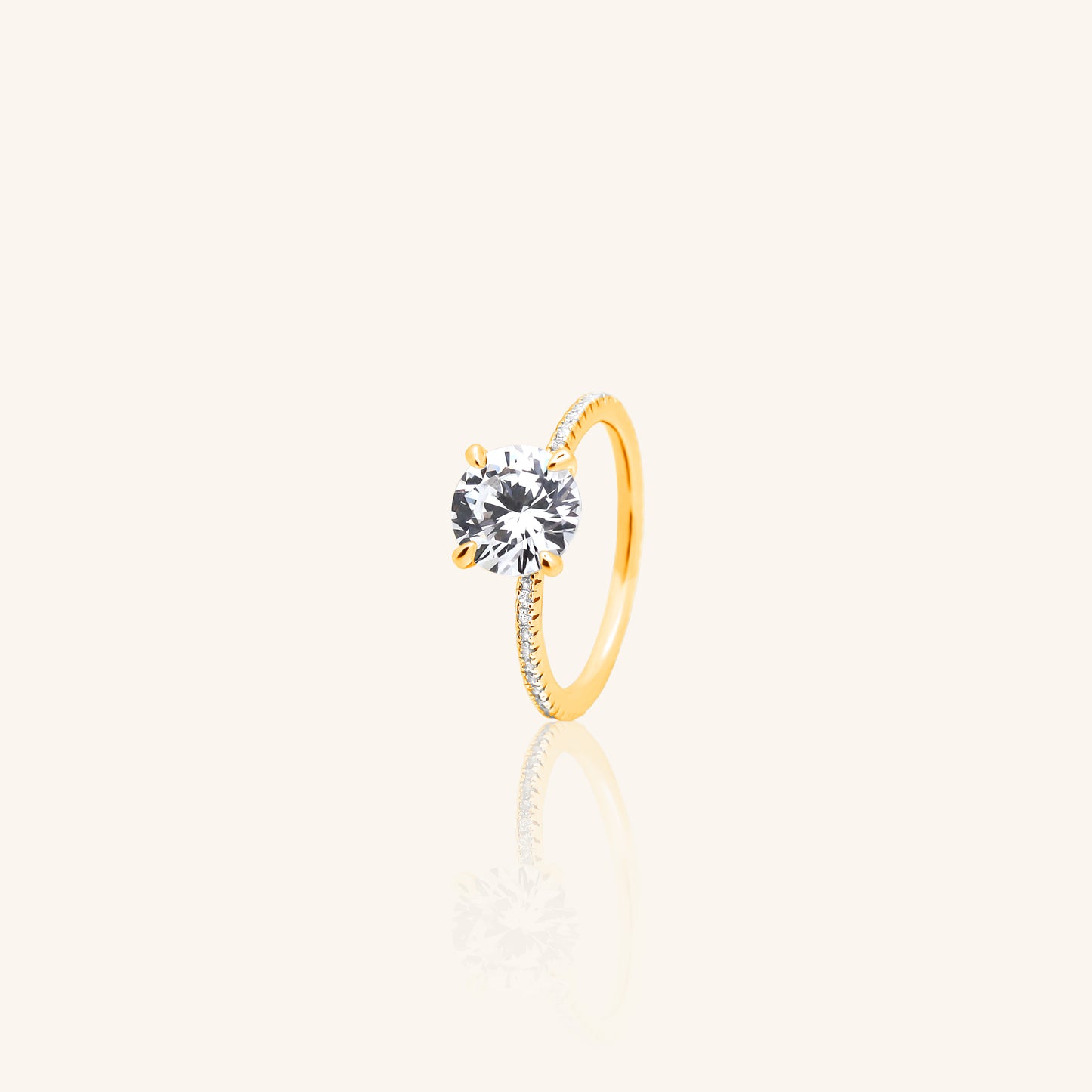 Round Solitaire large Ring
