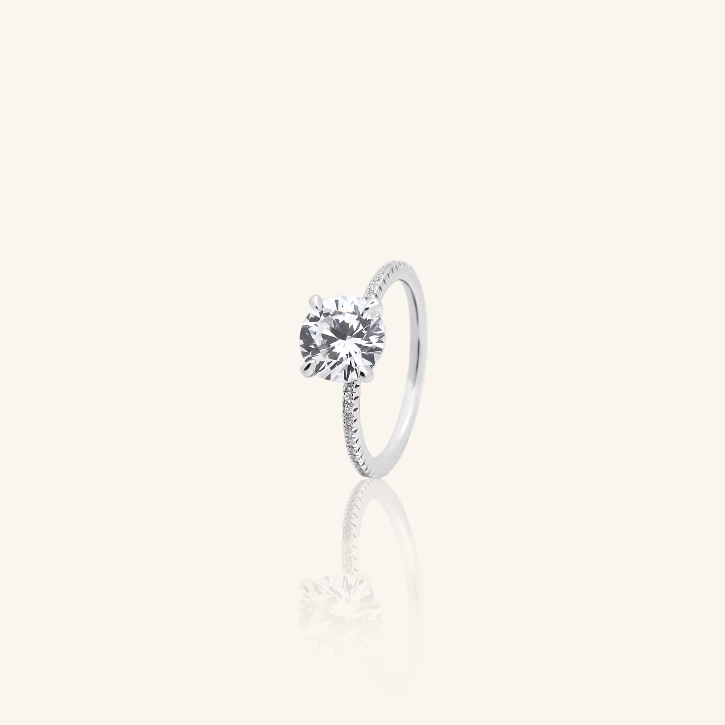 Round Solitaire large Ring