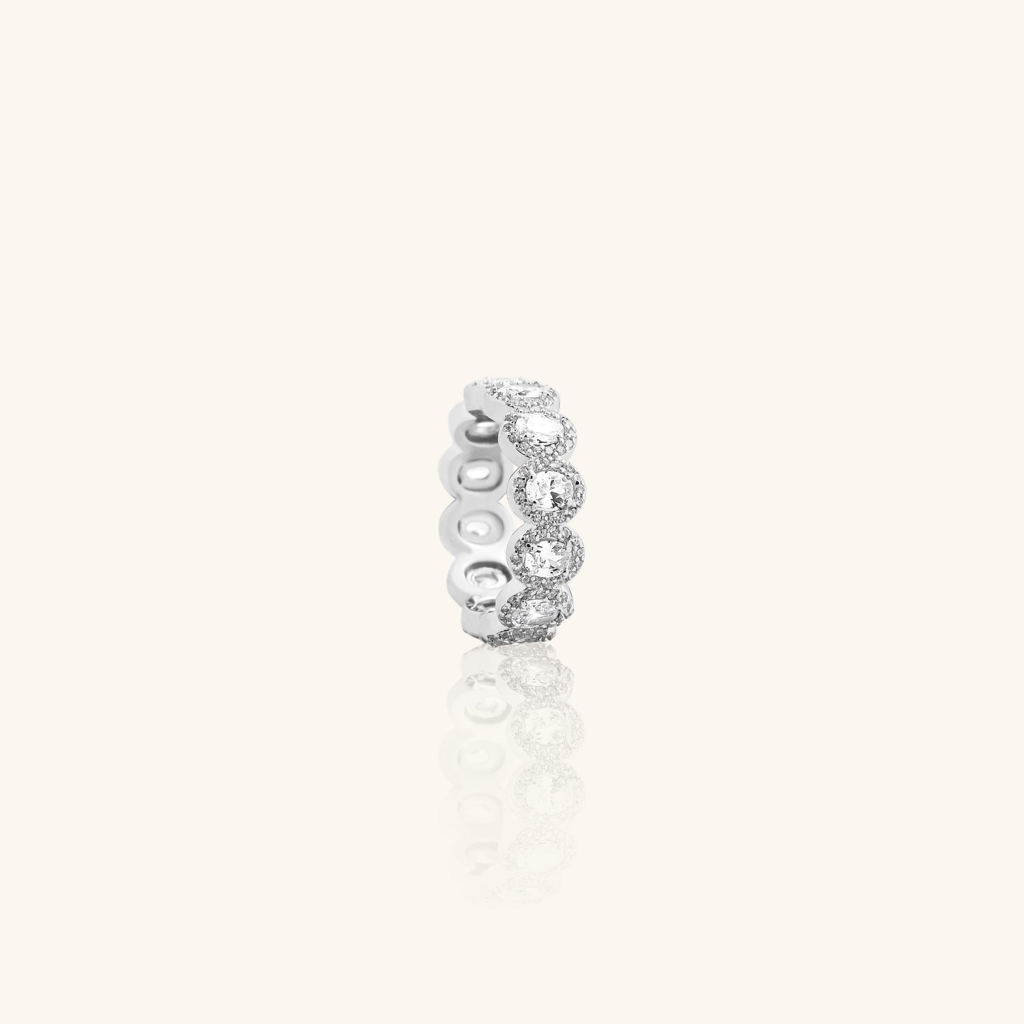 Oval Diamond Eternity Band