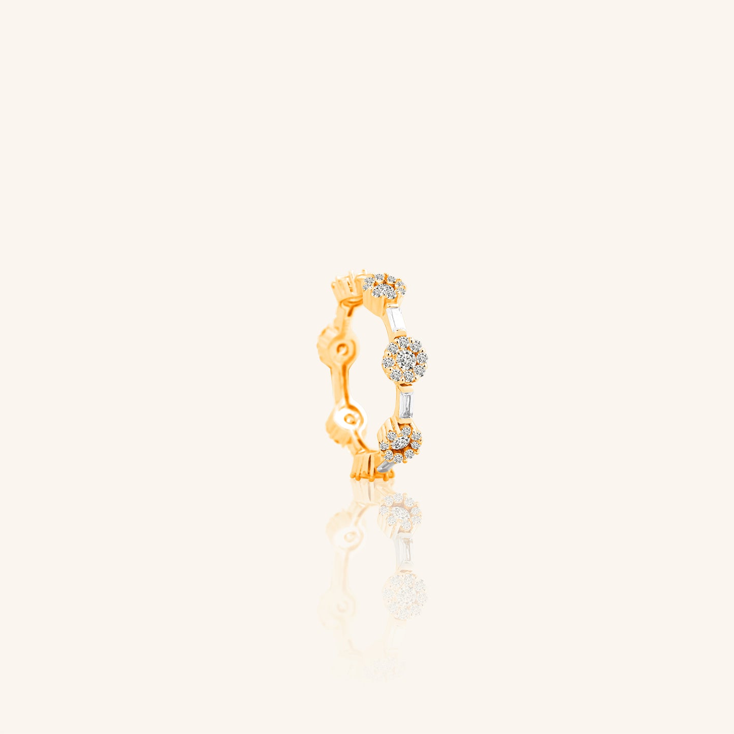 Flower Baguette Ring