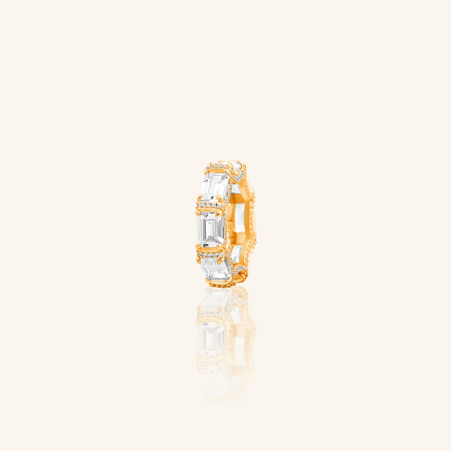 Emerald Horizontal Eternity Band Swa.
