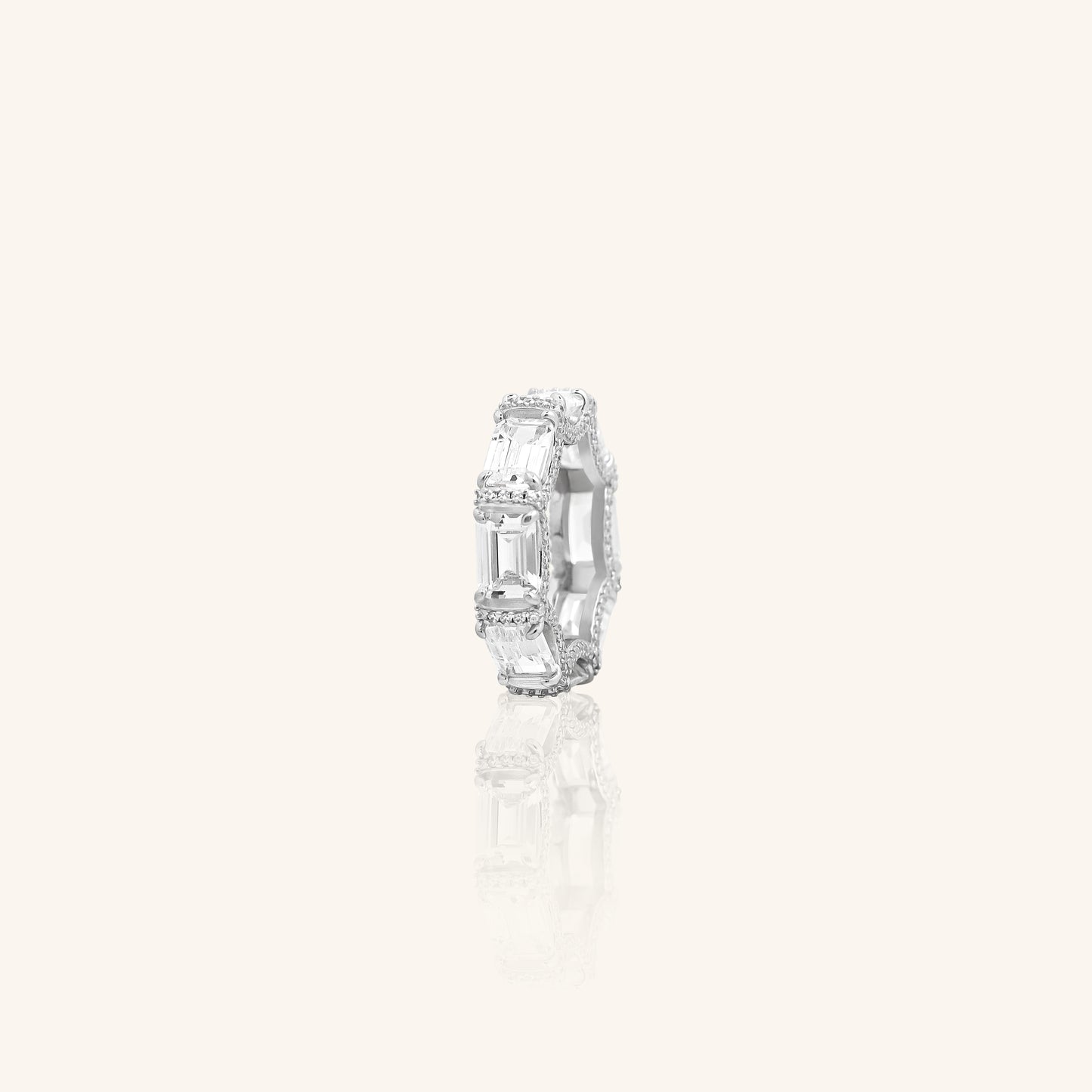 Emerald Horizontal Eternity Band Swa.
