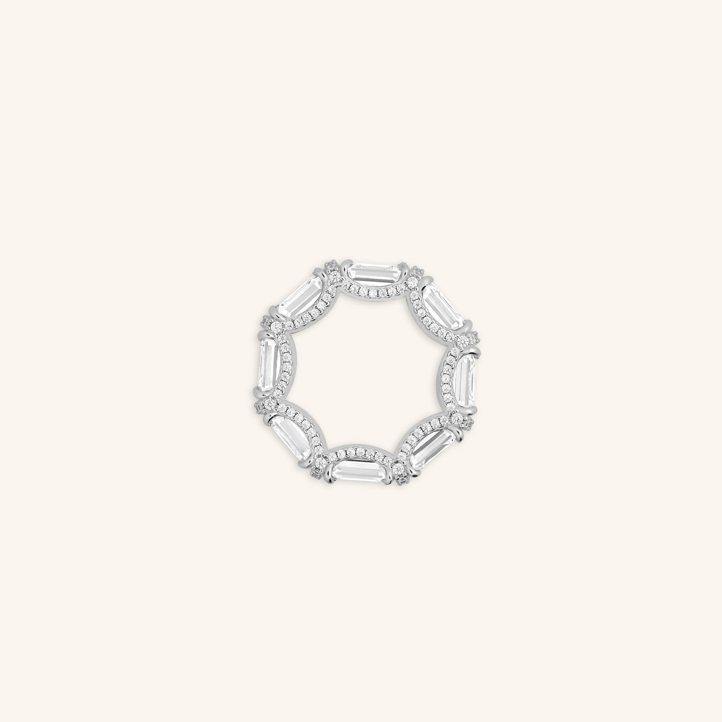 Emerald Horizontal Eternity Band Swa.