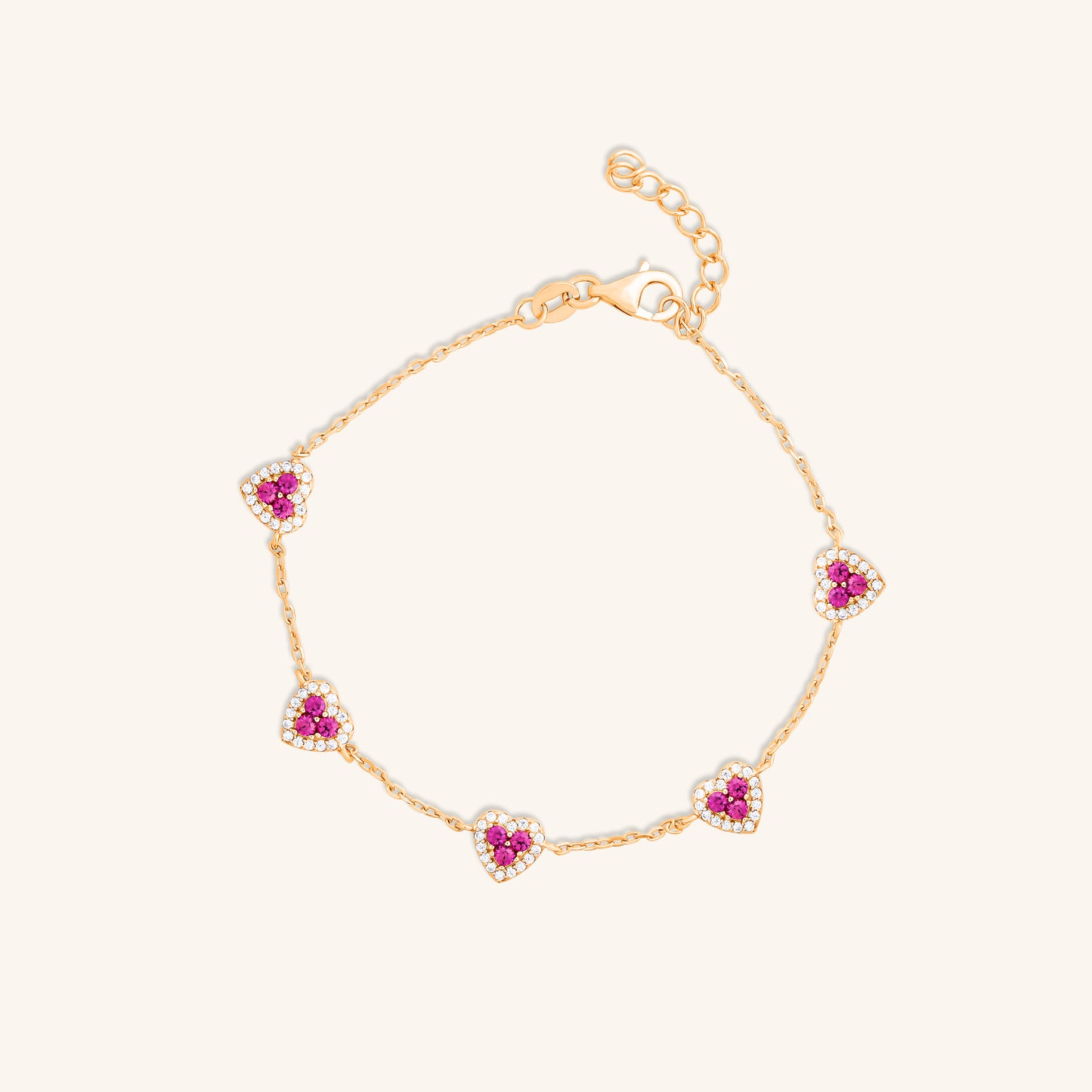 Five Heart Bracelet