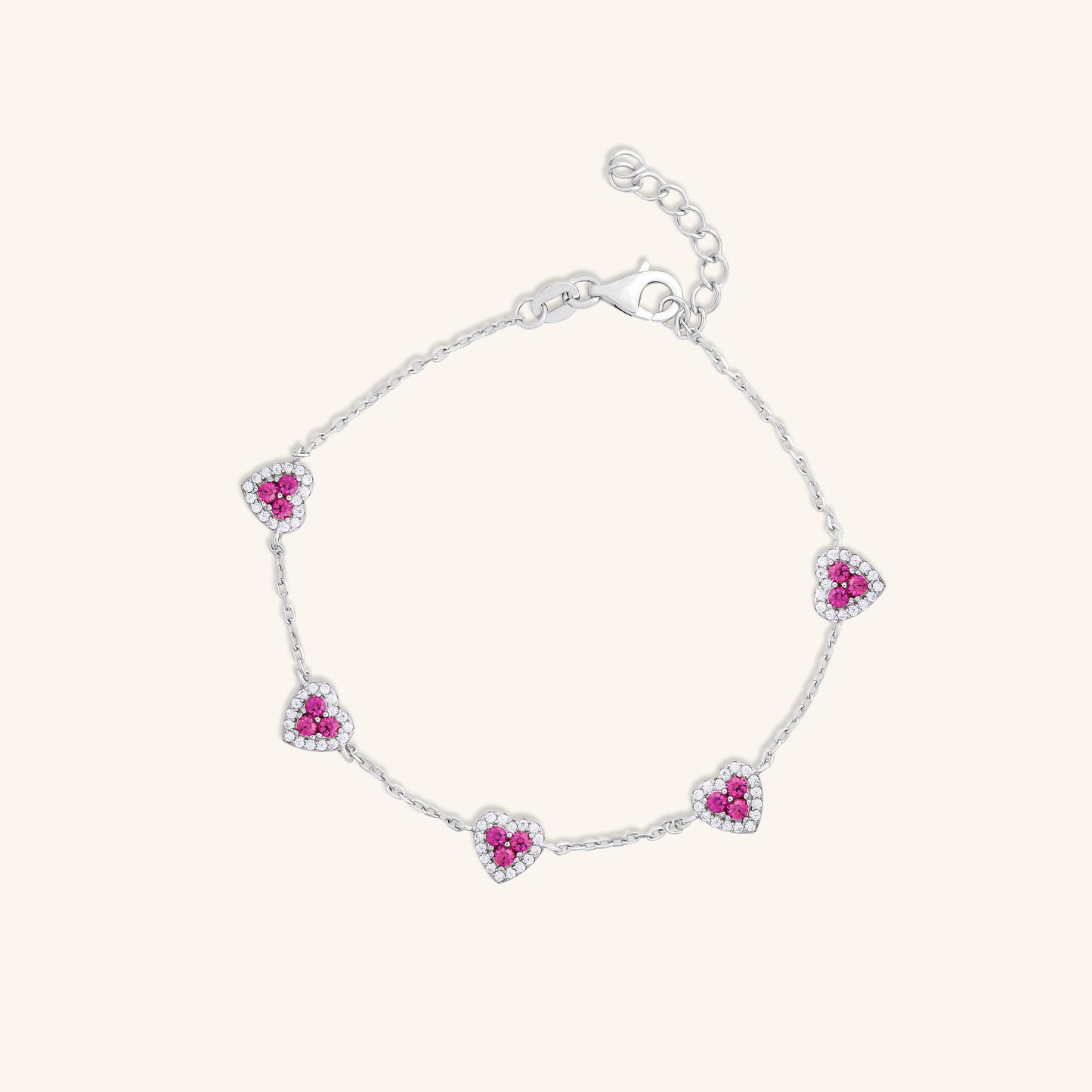 Five Heart Bracelet