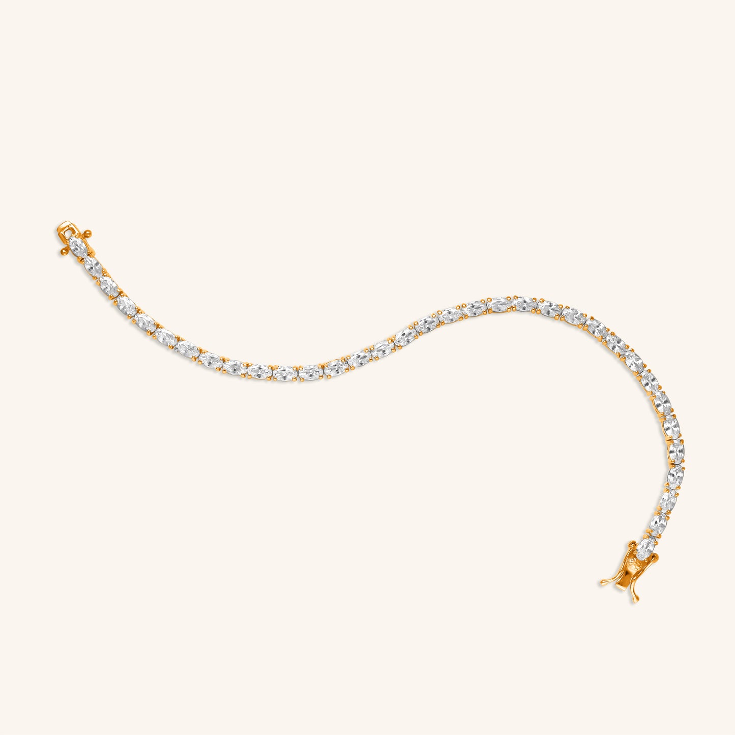 Oval Diamond Tennis Bracelet