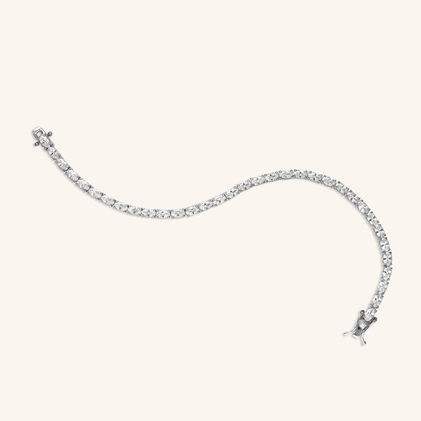 Oval Diamond Tennis Bracelet