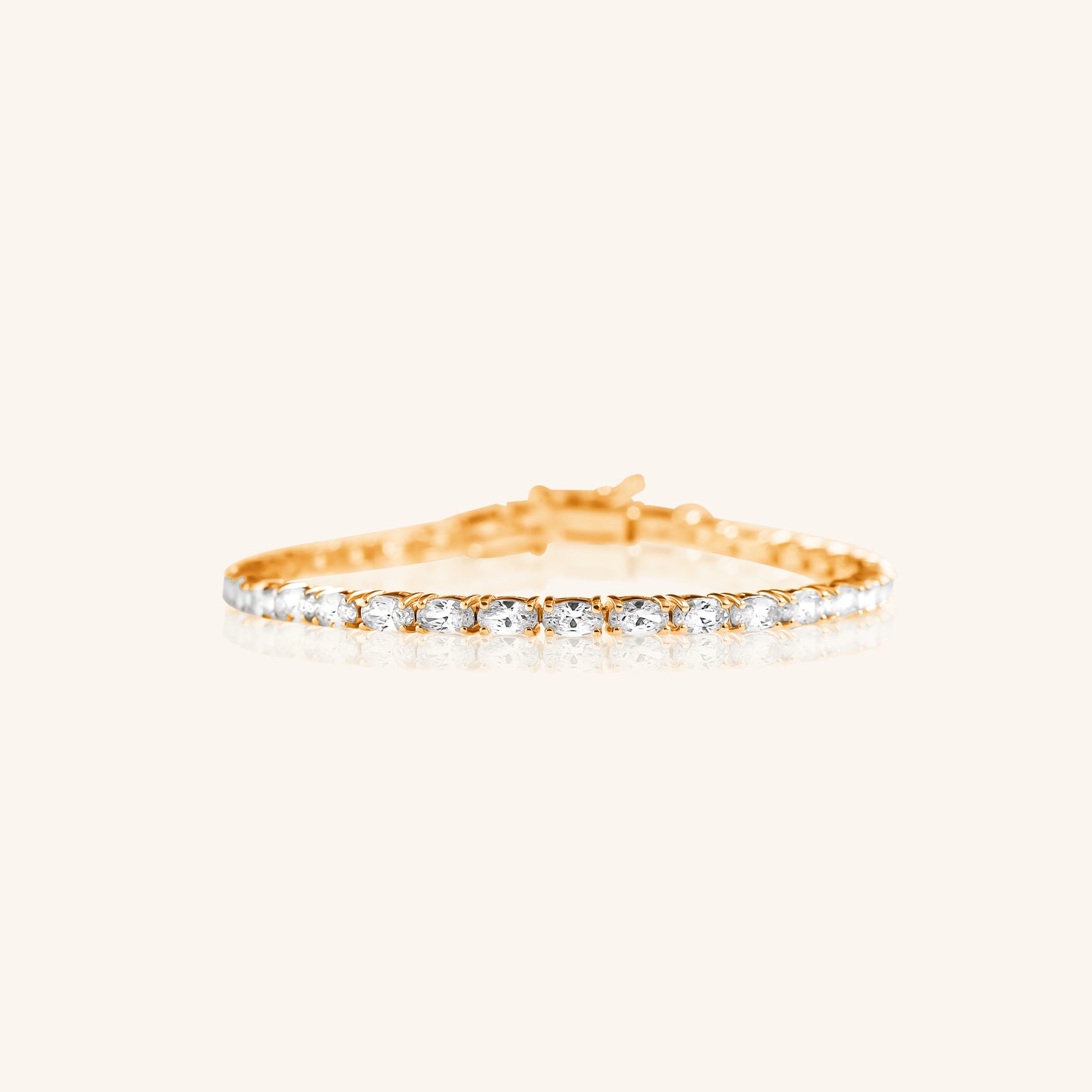 Oval Diamond Tennis Bracelet