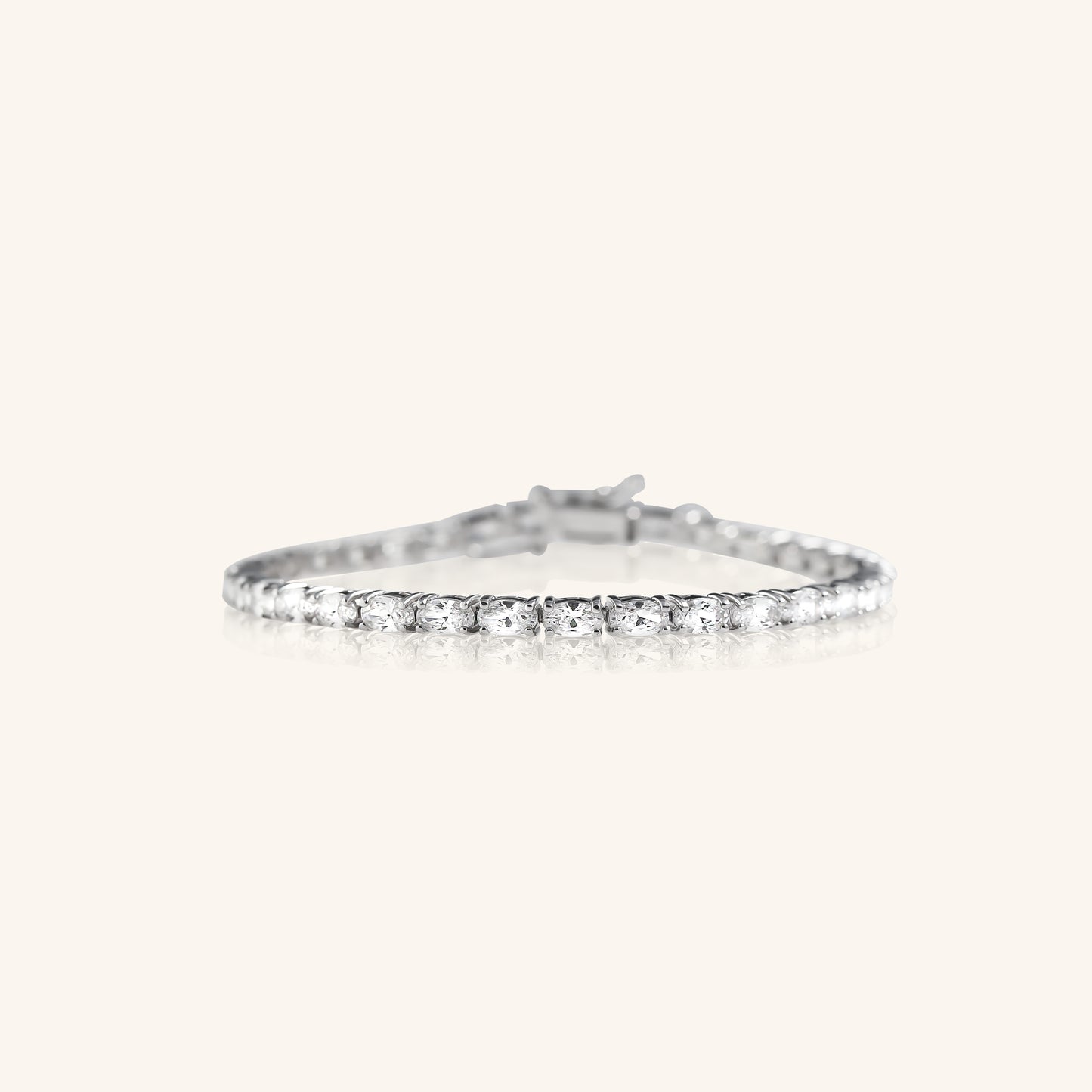 Oval Diamond Tennis Bracelet