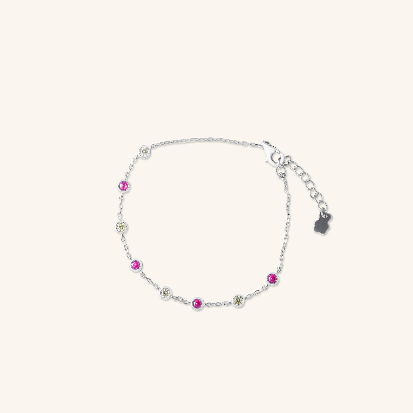 Ruby Yellow Diamond Bezel Bracelet