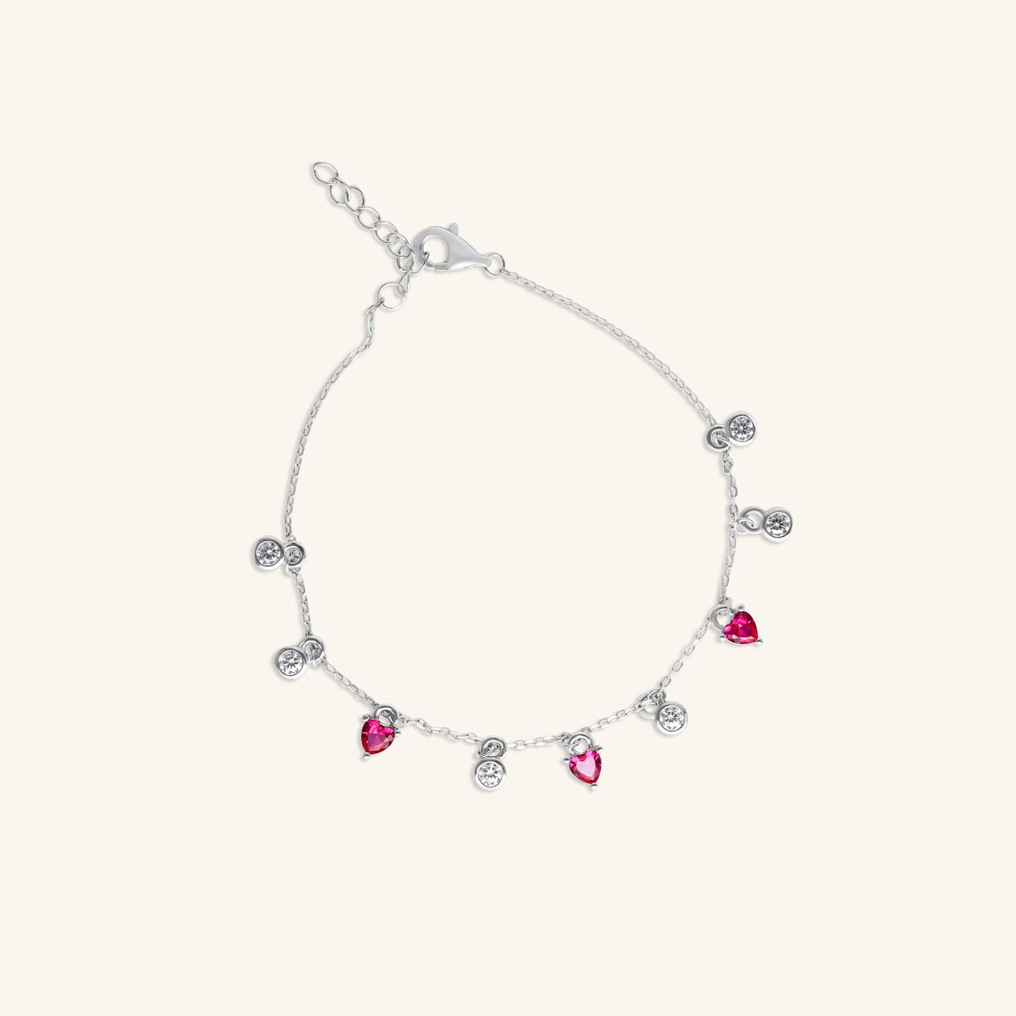 Hanging Heart Diamond Bracelet