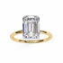 Anira Emerald Solitaire Ring Lab Grown Diamond