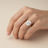 Cushion Radiant Solitaire Ring