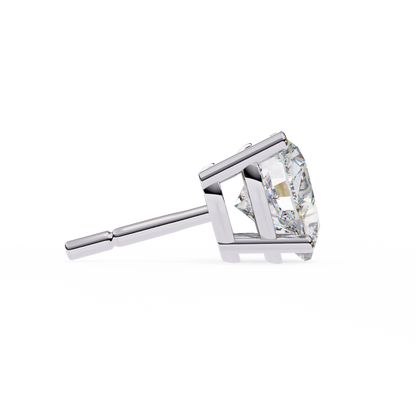 Heart Solitaire Lab Grown Diamond Stud
