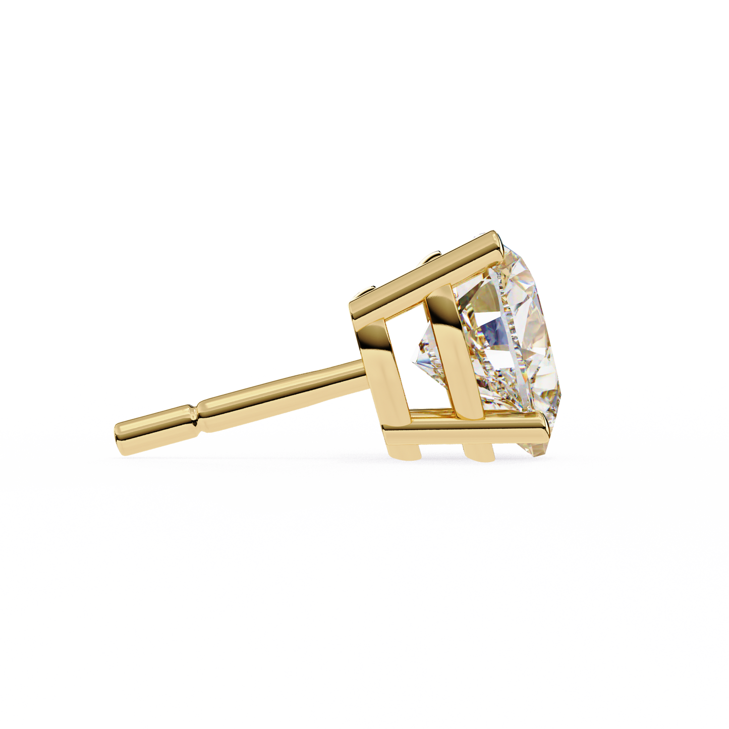 Heart Solitaire Lab Grown Diamond Stud