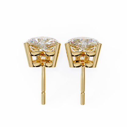 Heart Solitaire Lab Grown Diamond Stud