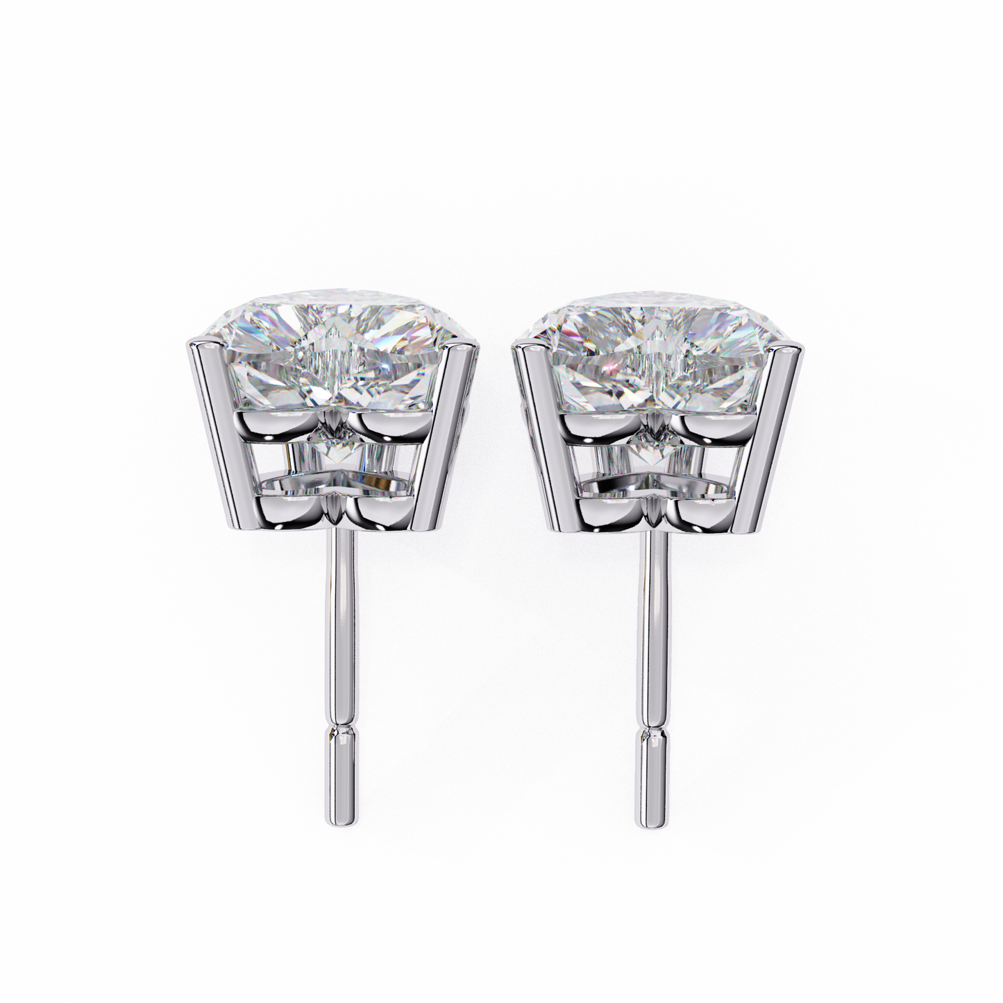 Heart Solitaire Lab Grown Diamond Stud