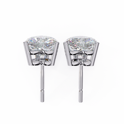 Heart Solitaire Lab Grown Diamond Stud