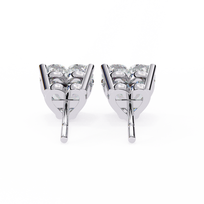 Heart Solitaire Lab Grown Diamond Stud
