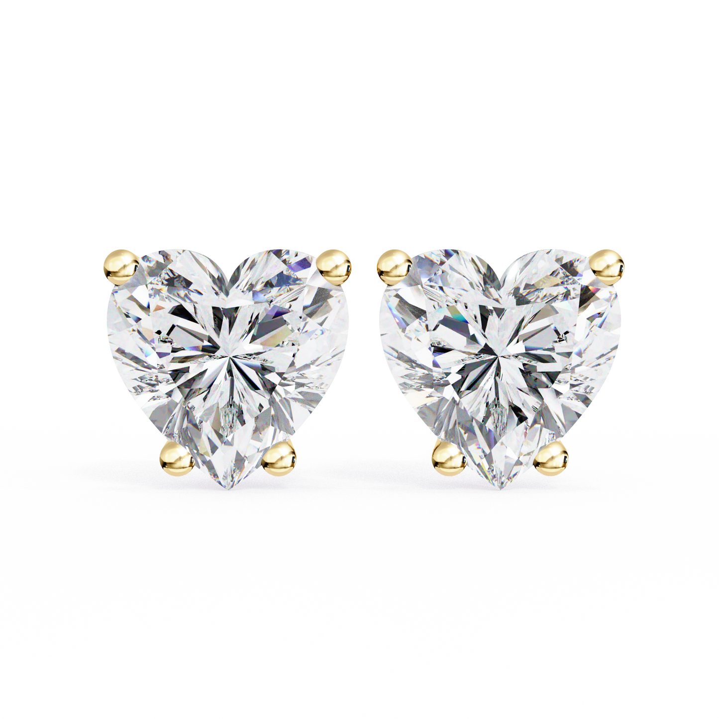 Heart Solitaire Lab Grown Diamond Stud