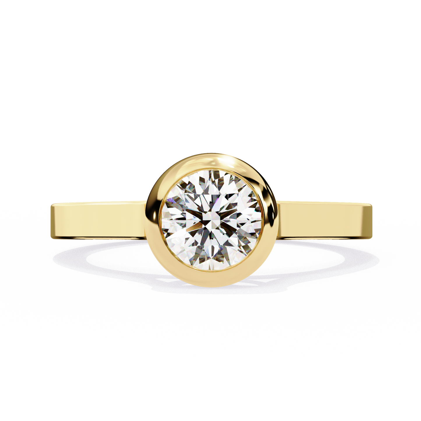 Urvi Round Solitaire Ring Lab Grown Diamond