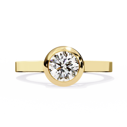 Urvi Round Solitaire Ring Lab Grown Diamond