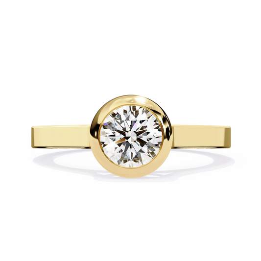 Urvi Round Solitaire Ring Lab Grown Diamond