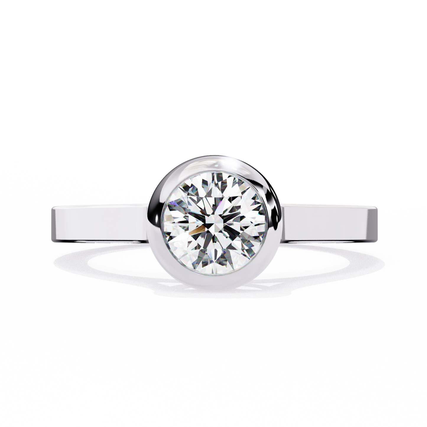 Urvi Round Solitaire Ring Lab Grown Diamond