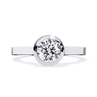 Urvi Round Solitaire Ring Lab Grown Diamond