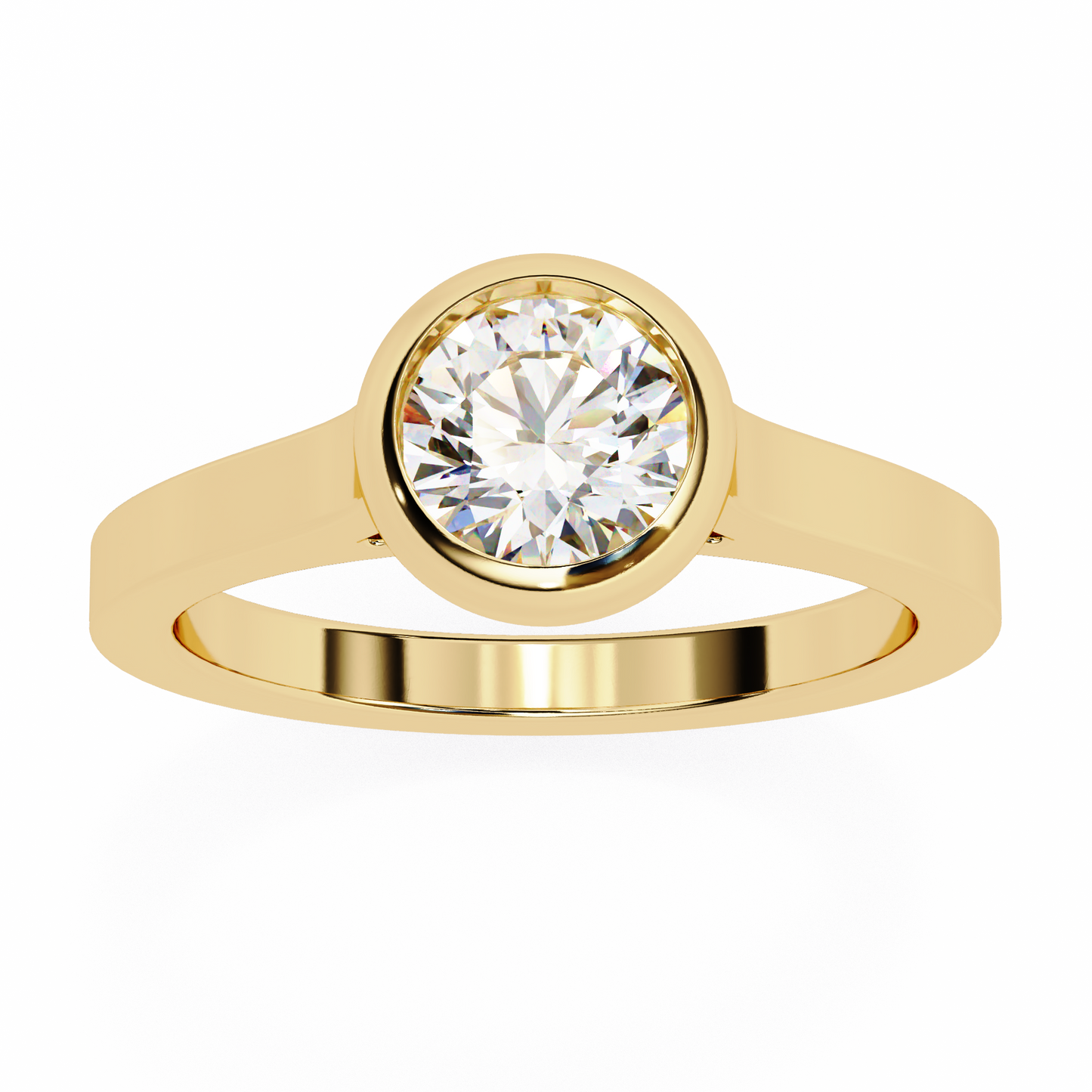Urvi Round Solitaire Ring Lab Grown Diamond