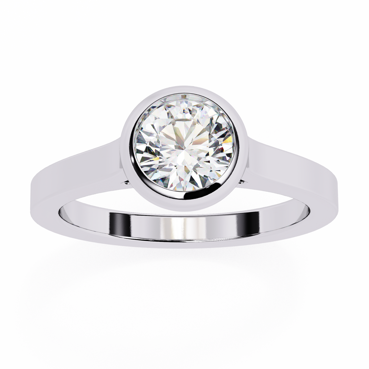 Urvi Round Solitaire Ring Lab Grown Diamond