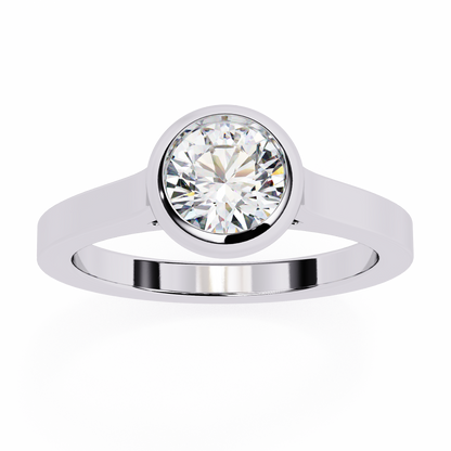 Urvi Round Solitaire Ring Lab Grown Diamond