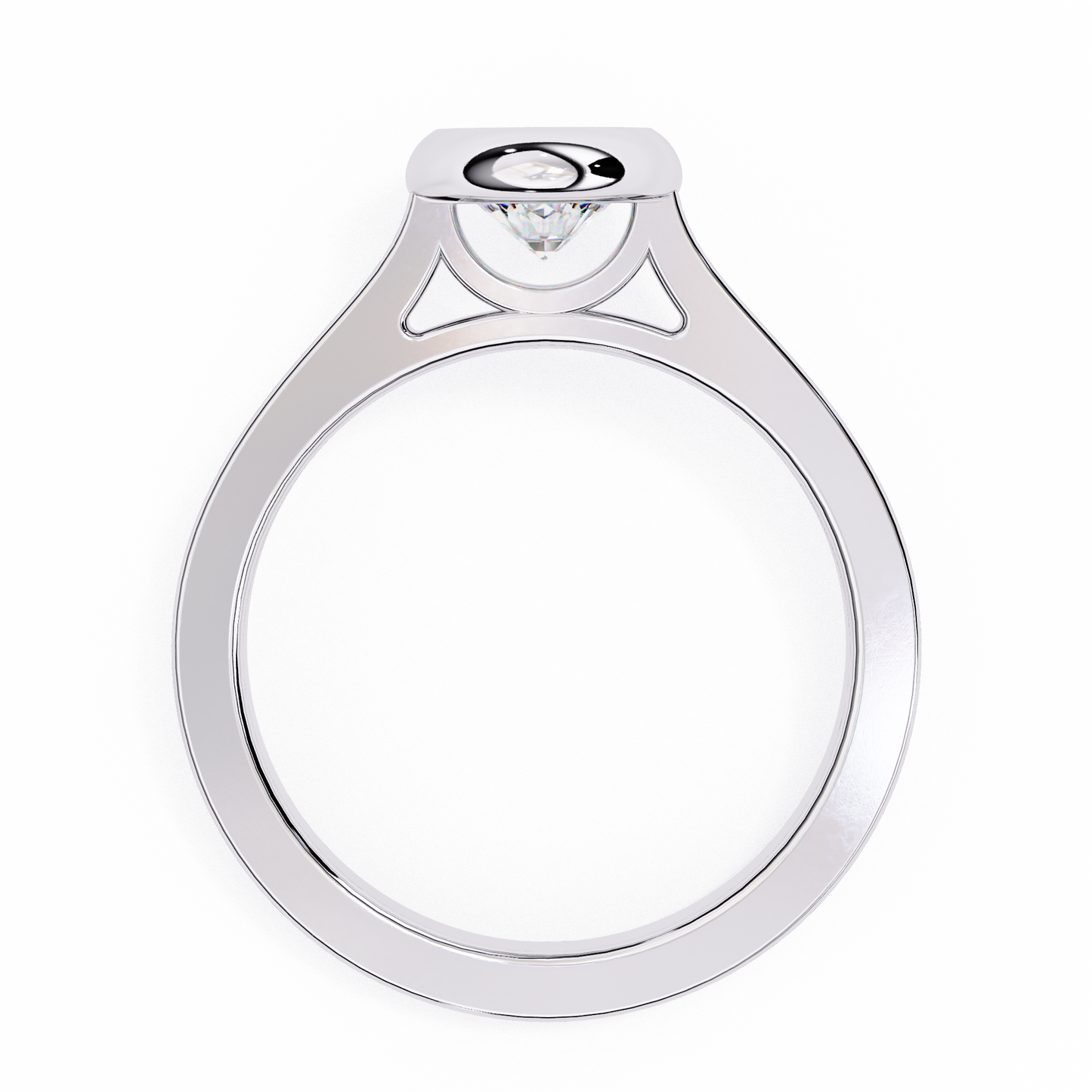 Urvi Round Solitaire Ring Lab Grown Diamond